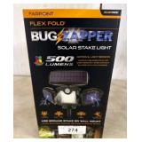 Farpoint Flex Fold Bug Zapper Solar Stake Light