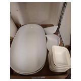 Everyday White Porcelain Serving Dish Set