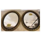 Wondura Oval Mirrors with Decorative Frames