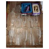 Glassware with Raine Miniature Shoe Figurines