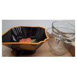 Glass Measuring Cups and Ceramic Serving Bowl