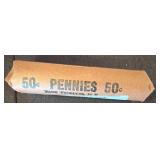 Roll of 1953-D Wheat Pennies