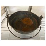 Rustic Metal Bucket with Handle