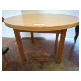 Round Wood Table With Laminated Top