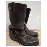 Harley-Davidson Leather Motorcycle Boots, Size 10.