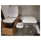 Plastic Storage Containers with White Lids