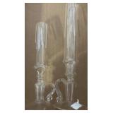 Clear Glass Chamberstick Holders