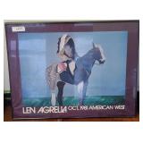 Framed 1981 Len Agrella American West Poster