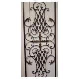Ornate Wrought Iron Wall Panel, 29x62