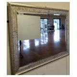 Rectangular Silver-Tone Wall Mirror