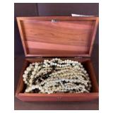 Beaded Necklaces in Wood Box