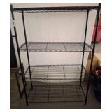 Black Metal Wire Shelf Unit, 36x14x54