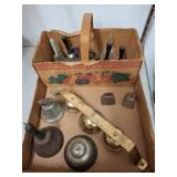 Metal Hand Bells and Brass Door Chime Bar