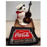Coca-Cola Polar Bear with Violin and Table Runner