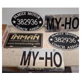 Vintage License Plates and Automotive Signs