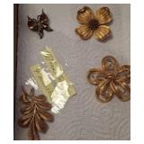 Four Gold-Tone Brooches, Trifari and Others