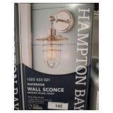 Hampton Bay Brushed Nickel Wall Sconce