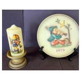 1979 Goebel Plate and Candle with Stand