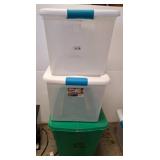 Stackable Plastic Storage Totes With Lids