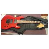 Red Kona Electric Guitar with Gig Bag