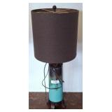 Table Lamp With Ceramic Base and Fabric Shade