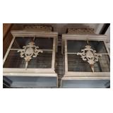 Painted Metal and Glass Lanterns