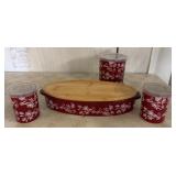 Temptations Floral Storage Containers and Tray
