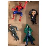 Plastic Figurines, Including Spider-Man
