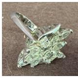 Sterling Silver Sz8 Floral Cluster Ring