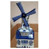 Delft Blue Ceramic Windmill Figurine by Bosman