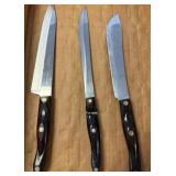 Three Cutco Kitchen Knives