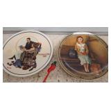 Two Norman Rockwell Collector Plates by Knowles