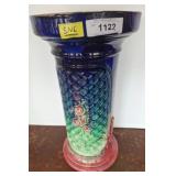 Ceramic Pedestal Vase with Graduated Glaze