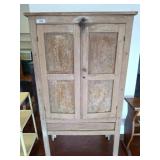 Wooden Pie Safe with Two Perforated Doors