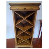 Wooden Wine Rack With Hand-Painted Details
