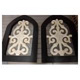 Arched wood and Metal Wall Decor Panels