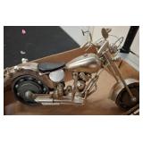 Metal Motorcycle Model Sculpture