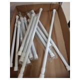 White Adjustable Tension Rods