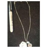 Sterling Silver Medallion on Box Chain Necklace