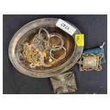 Jewelry with Framed Artwork and Box