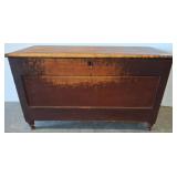 Wood Storage Chest with Interior Divider