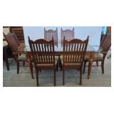 Slat-Back Chairs with Upholstered Seats