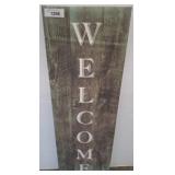 Canvas Welcome Sign with Distressed Look