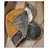 Sherpa-Lined Leather Aviator Hat