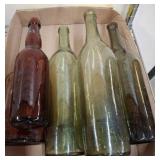 Glass Bottles, Including Amber and Green
