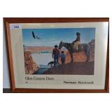 Framed Norman Rockwell Print Glen Canyon Dam w8