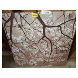 Canvas Print With Cherry Blossoms and Scripture