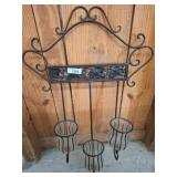 Metal Wall-Mounted Candle Holder Trio