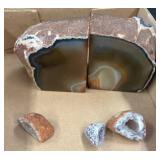 Agate Geode and Rock Slices