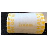 Loomis-Wrapped Roll of Half Dollar Coins